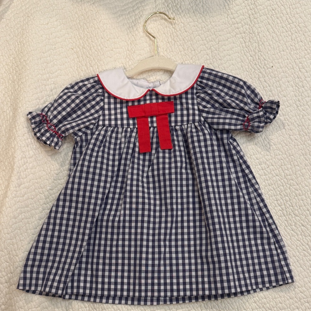 The Beaufort Bonnet Company Blue and Red Gingham Dress